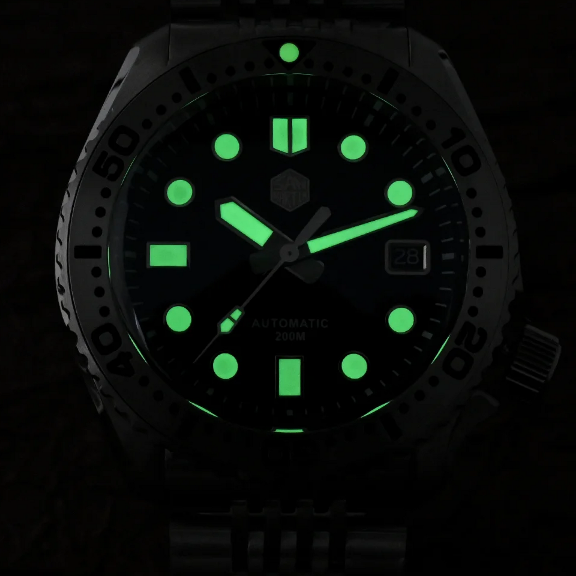 San Martin Abalone NH35 Men's Mechanical Watch SN046-G - Orange san martin watches india online