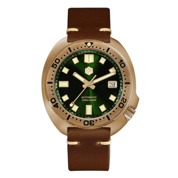San Martin Bronze Captain Willard Turtle Watch SN047-V4 - Green san martin watches india online