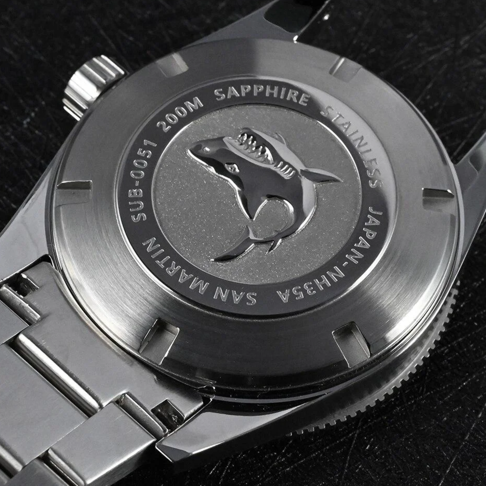 San Martin Vintage Dive Watch SN051 - Black san martin watches india online
