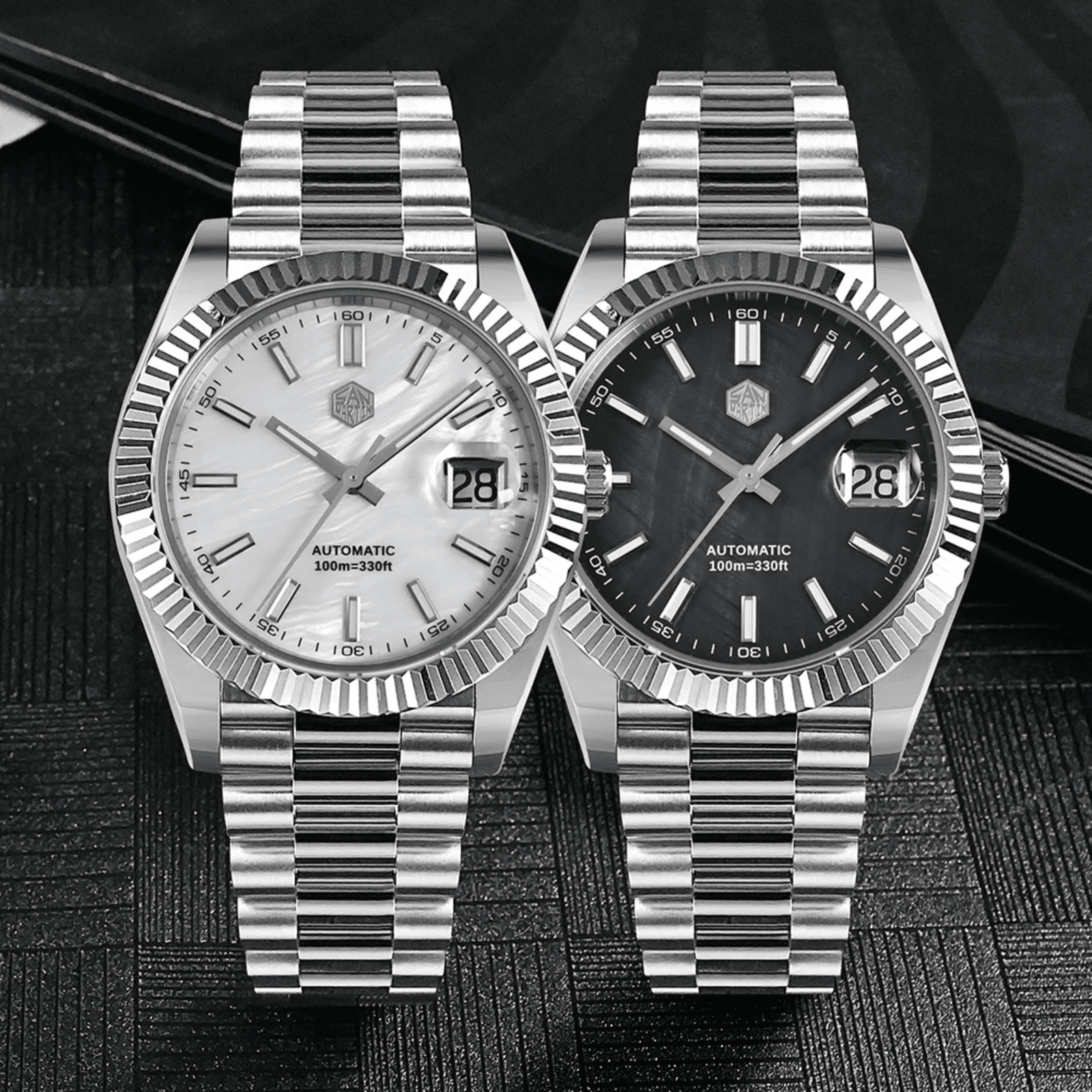 San Martin 40mm DJ Homage Men Watch SN059 V2 - White san martin watches india online