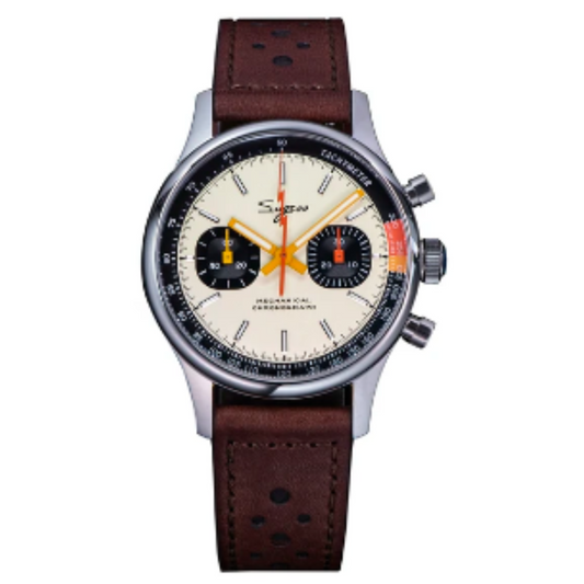 Sugess 1963 Pilot Watch Mens Chronograph Mechanical Wristwatches Original ST1901 Swanneck Movement Sapphire Crystal Racing 2022