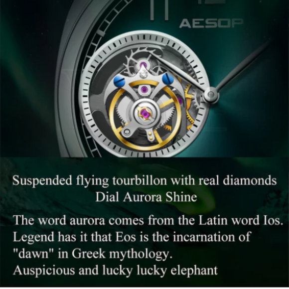 AESOP 9 Clock Original Diamond Tourbillon Movement 7056