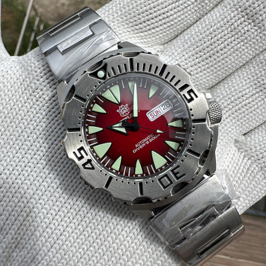 Steeldive SD1984 NH36 Automatic Monster Men Watch - Red