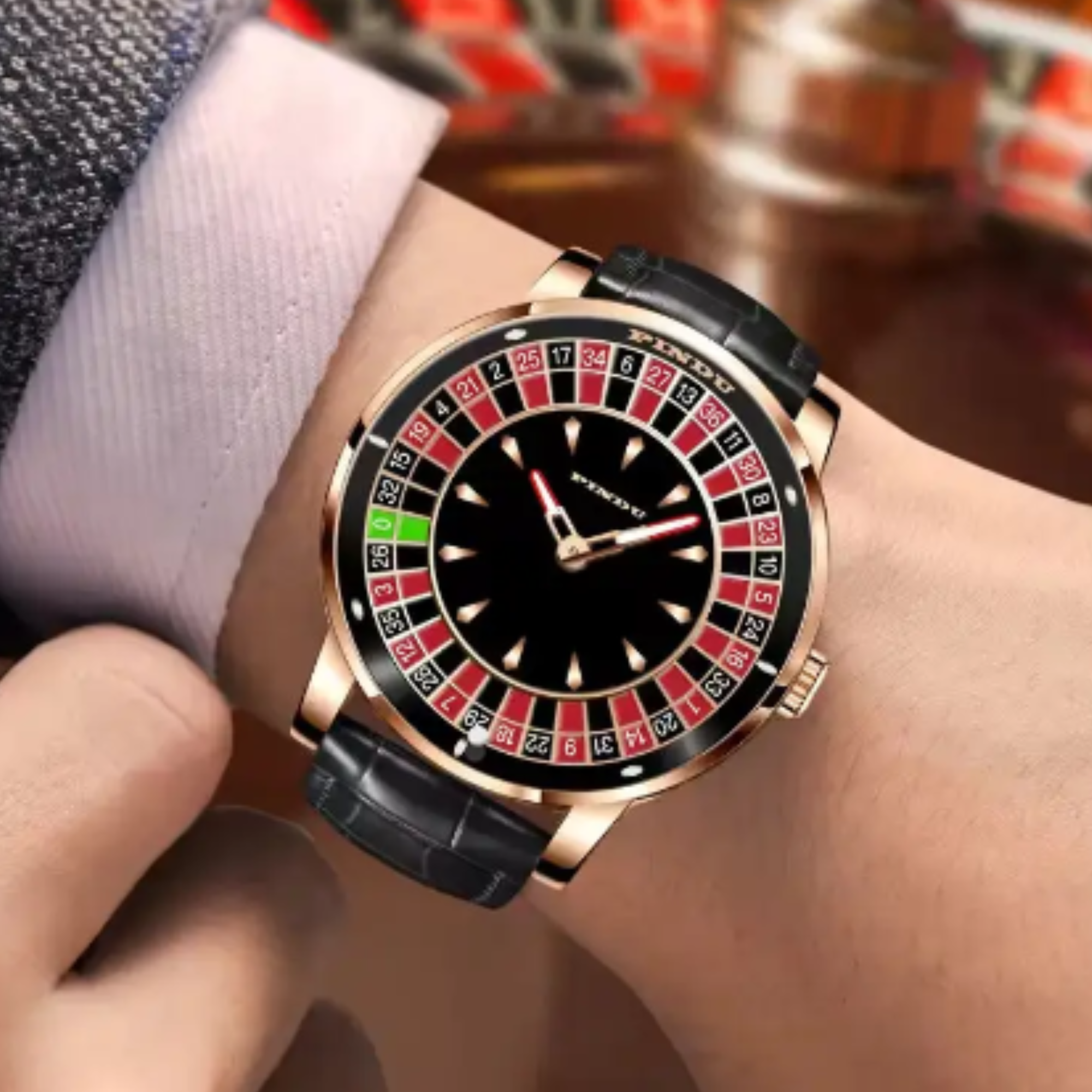 Luxury Casino Watch with Seiko NH-35 Automatic movement Rotating Disk Mens Mechanical watch Roulette