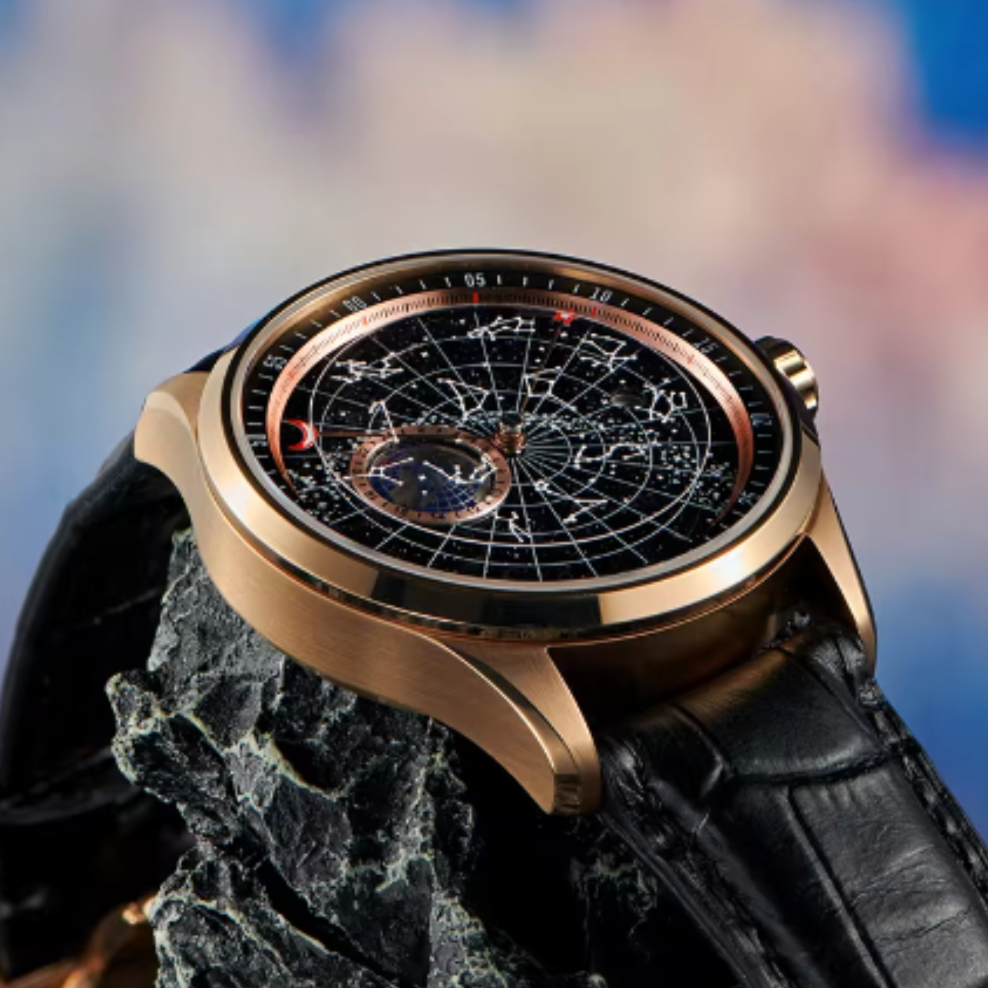 Star Sky Earth Hand Custom with Japanese Miyota 8217 Automatic Watch