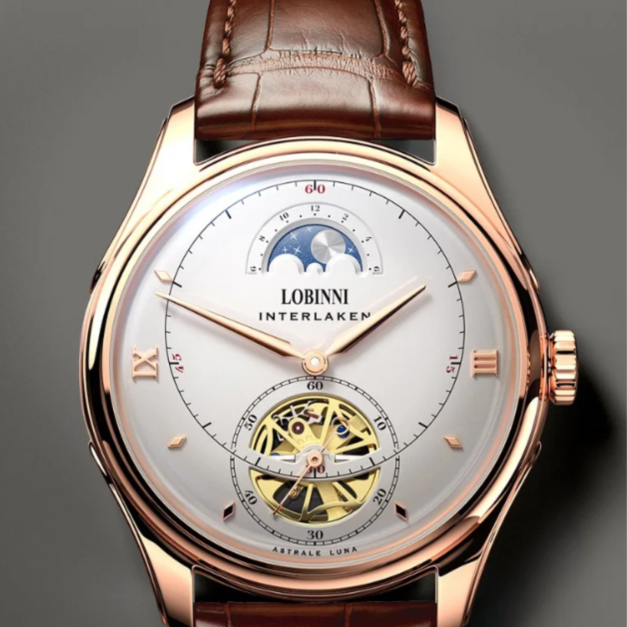 LOBINNI Stainless Steel Men Watches Top Brand Luxury Automatic Mechanical Watch Sapphire Glass Waterproof Wirstwatch - 13021/22