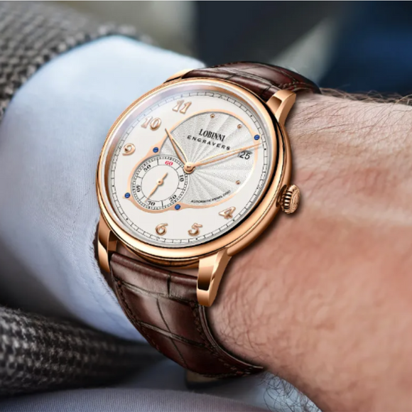 LOBINNI High Quality Micro-Rotor Super Thin Movement Men Watches Automatic Mechanical Watches Sapphire Galss Waterpoor Watches - 1999