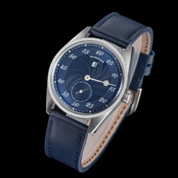 Sugess Automatic S451-1 Deep Blue Dial Jumping Hour One Pointer Stainless Steel