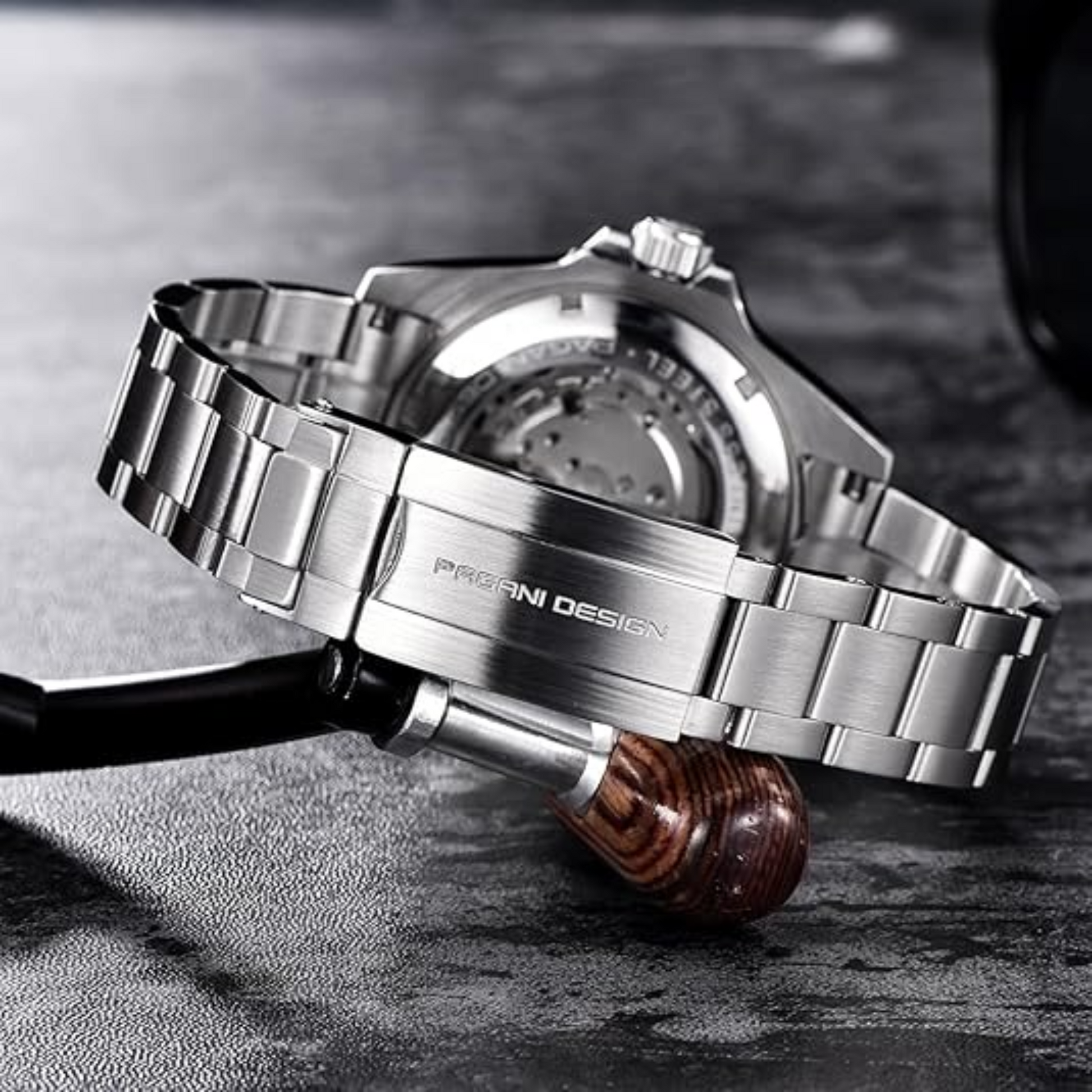 Pagani Design PD-1639 Waterproof Mechanical Automatic Stainless Steel Men's 43MM Watch - Black