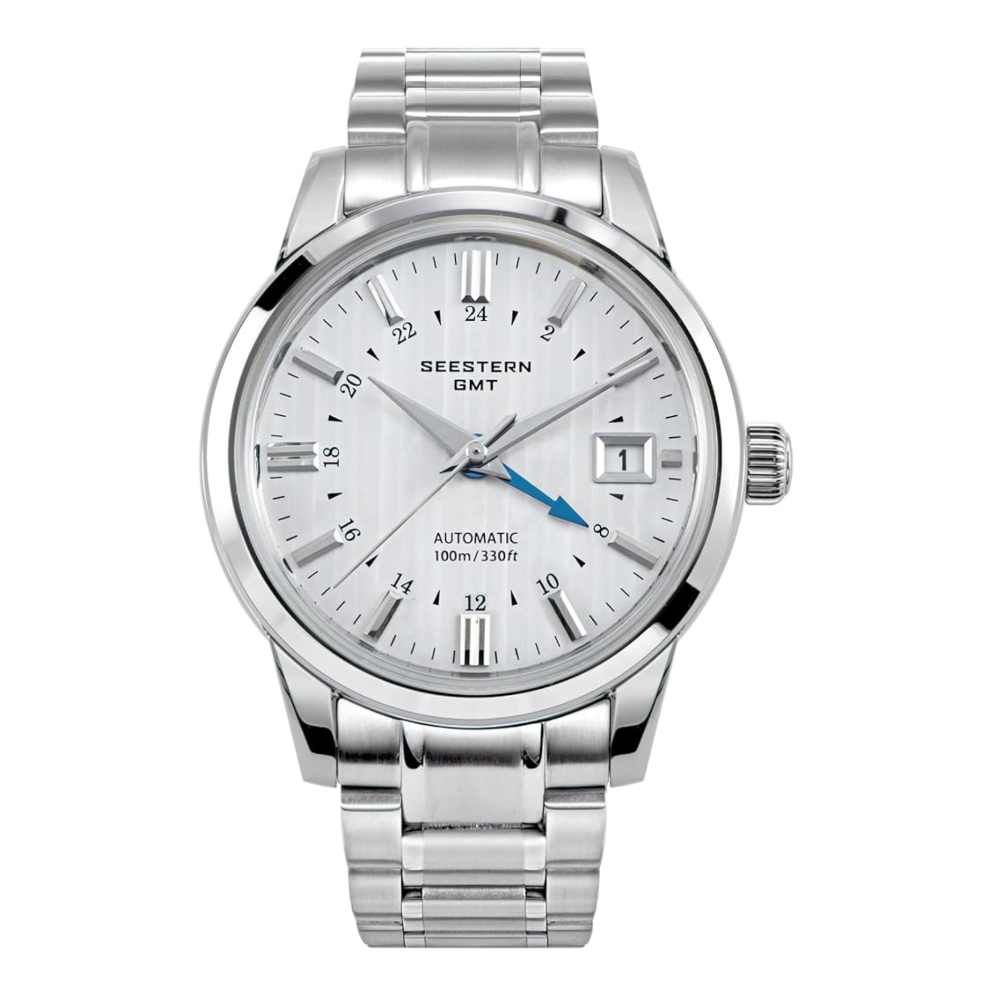 Seestern S446 GMT Watch White Dial (Seiko NH34 GMT movement)