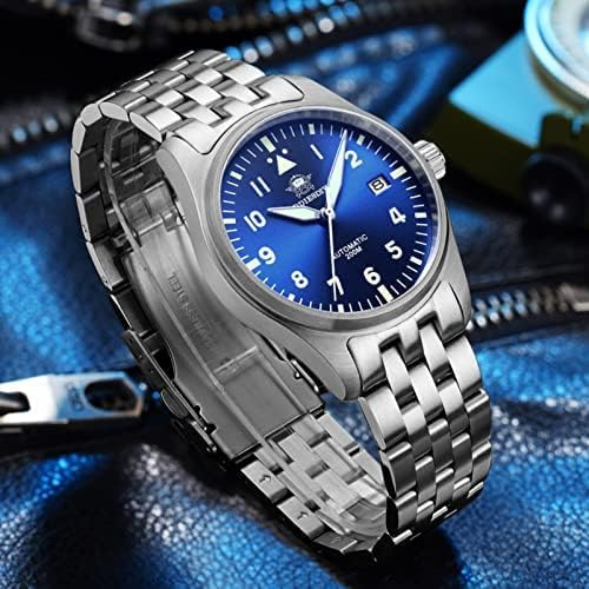 ADDIESDIVE®39mm Leather Men's Elegant Automatic Watch Diver 200M (MY-H2)