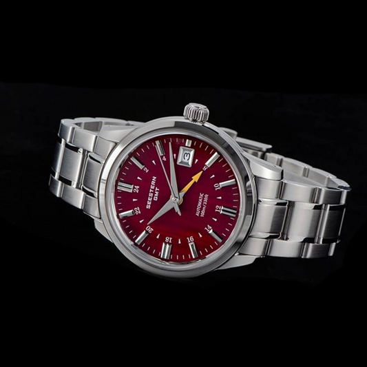 Seestern S446 GMT Watch Red Dial (Seiko NH34 GMT movement)