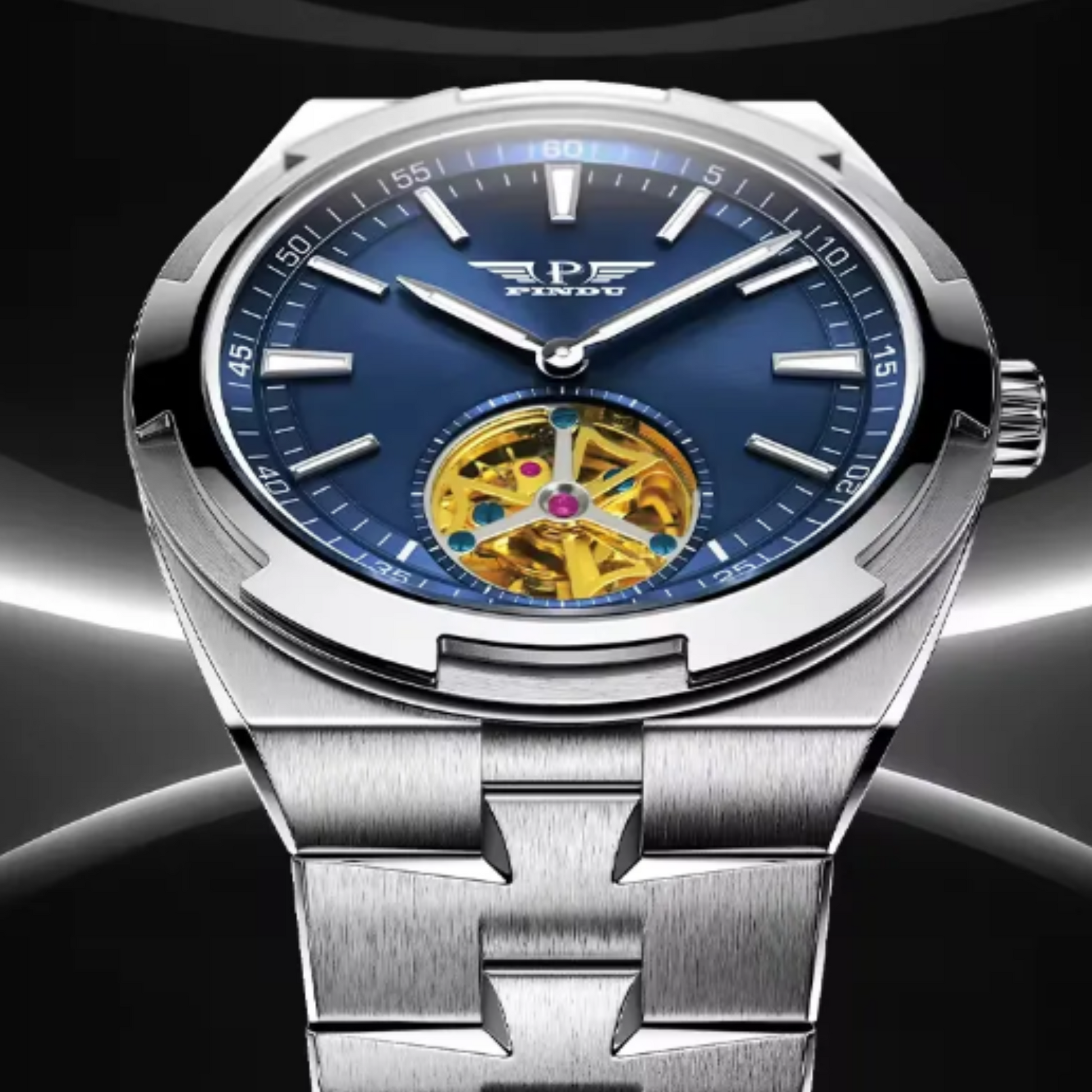 Oversea Design Luxury Classic Automatic Wristwatch Stainless watch skeleton Mechanical men Watches