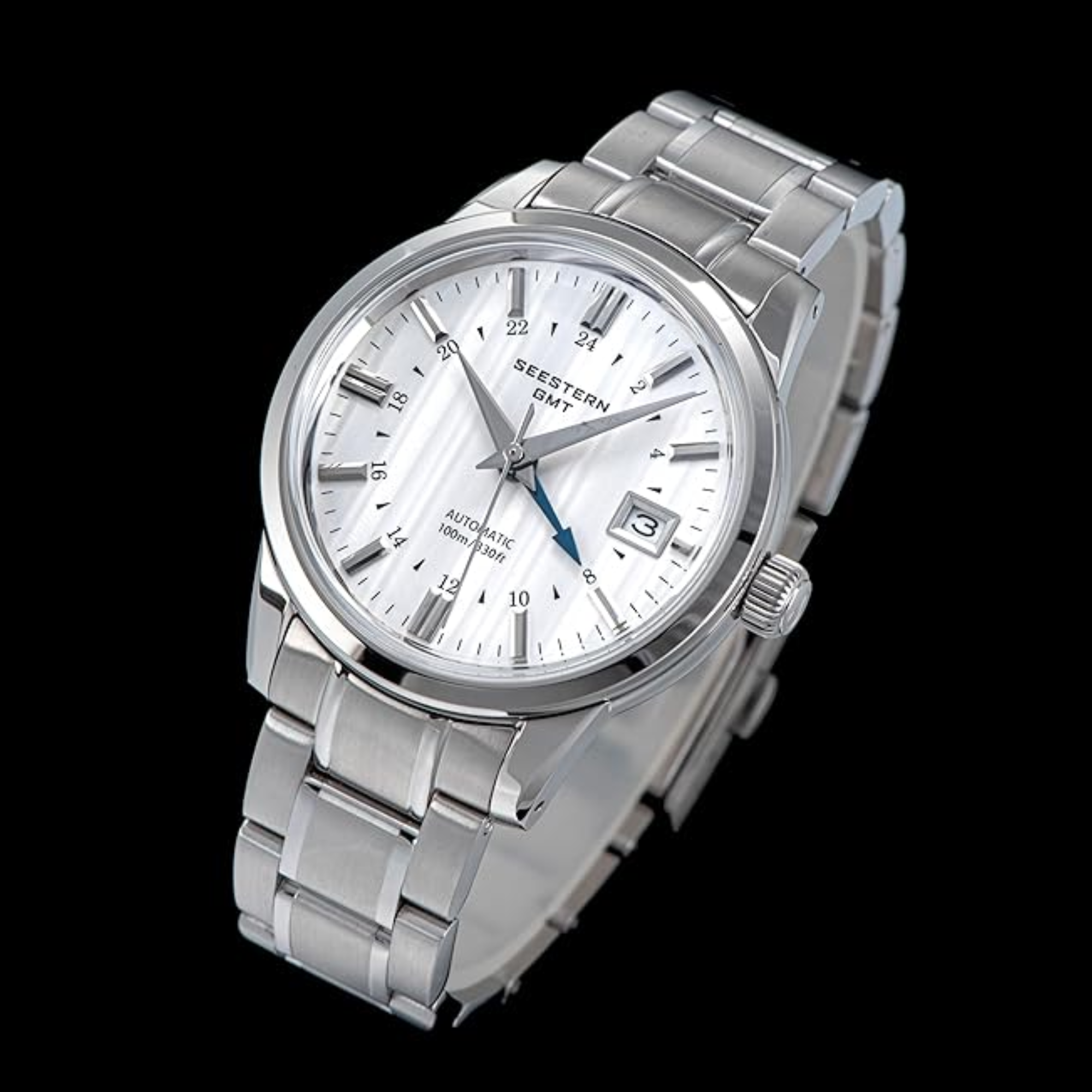 Seestern S446 GMT Watch White Dial (Seiko NH34 GMT movement)