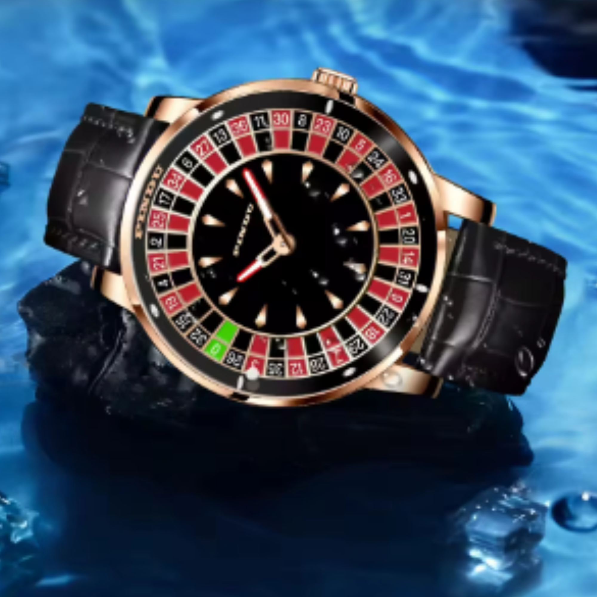 Luxury Casino Watch with Seiko NH-35 Automatic movement Rotating Disk Mens Mechanical watch Roulette