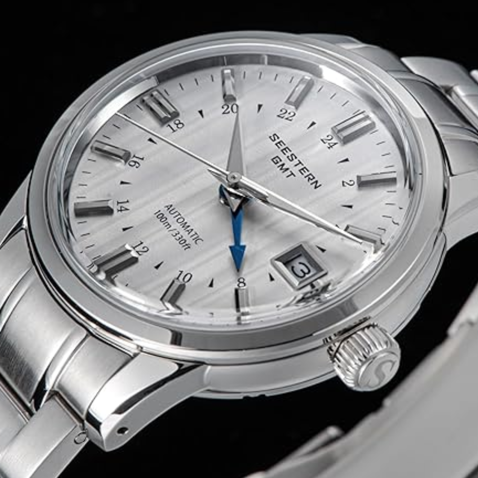 Seestern S446 GMT Watch White Dial (Seiko NH34 GMT movement)