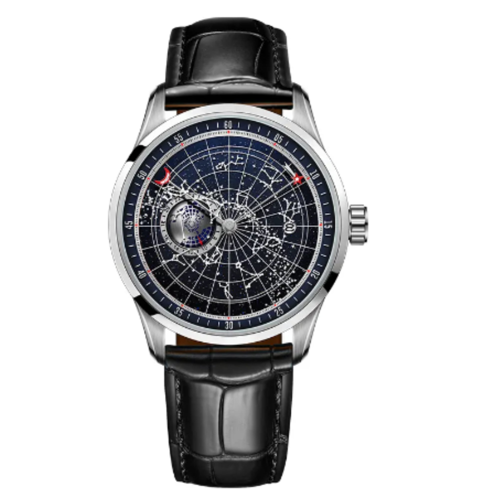 Star Sky Earth Hand Custom with Japanese Miyota 8217 Automatic Watch