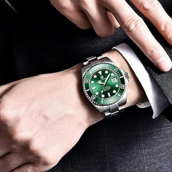 Pagani Design PD-1639 Waterproof Mechanical Automatic Stainless Steel Men's 43MM Watch - Green