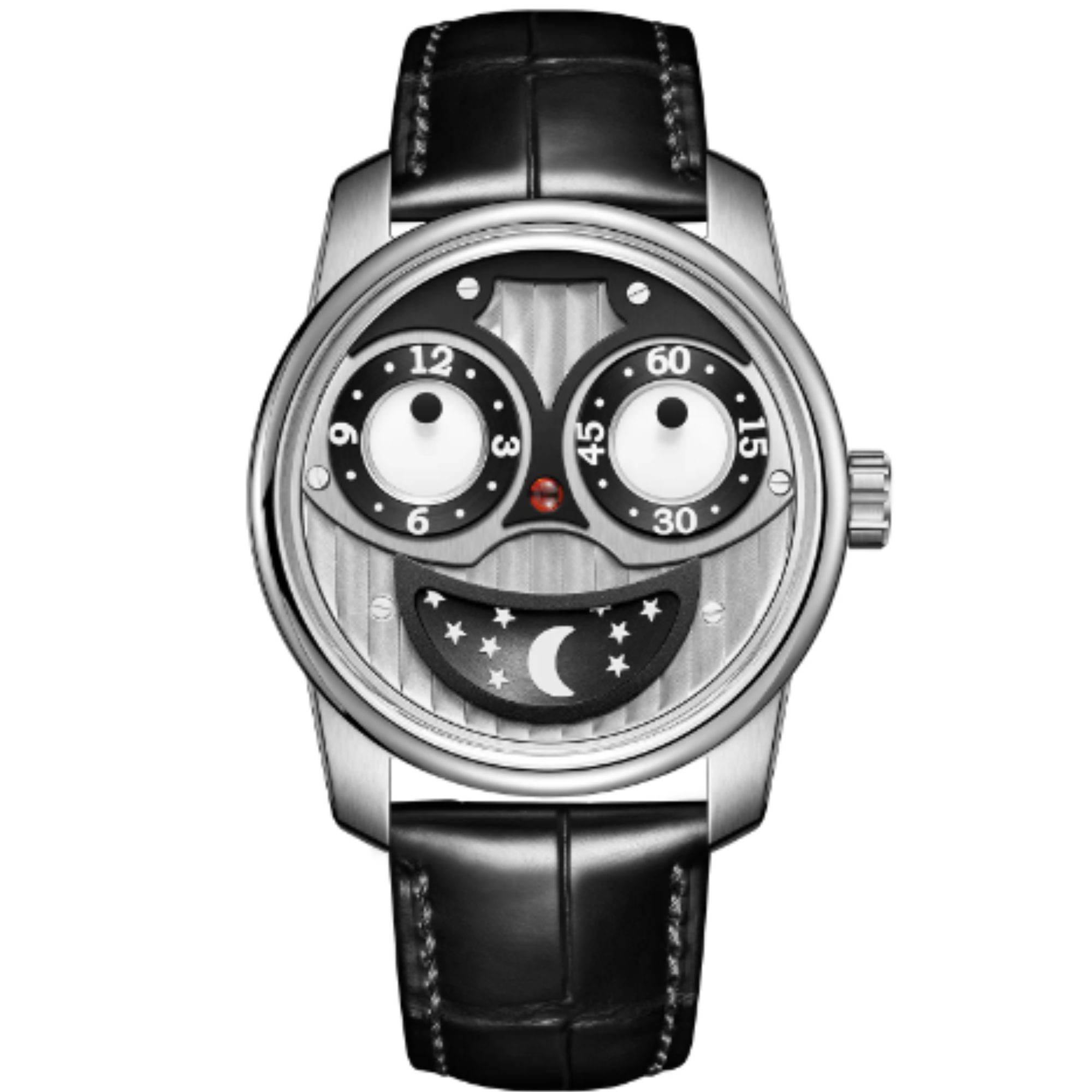 Unique Joker Watch with Seiko automatic movement Stainless Steel See-through Bottom Watch - Silver