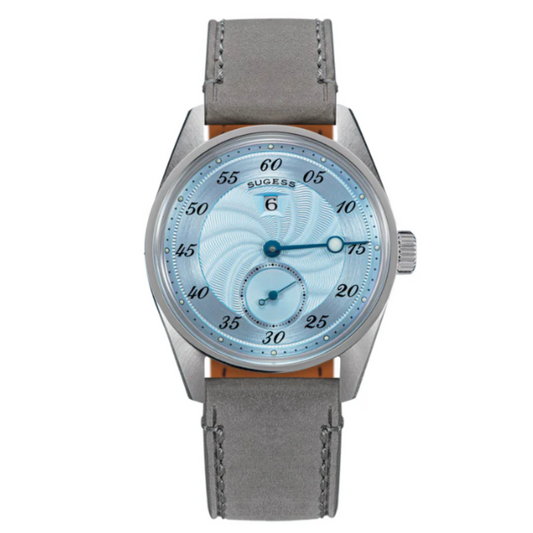 Sugess Automatic S451-1 Light Blue Dial Jumping Hour One Pointer Stainless Steel