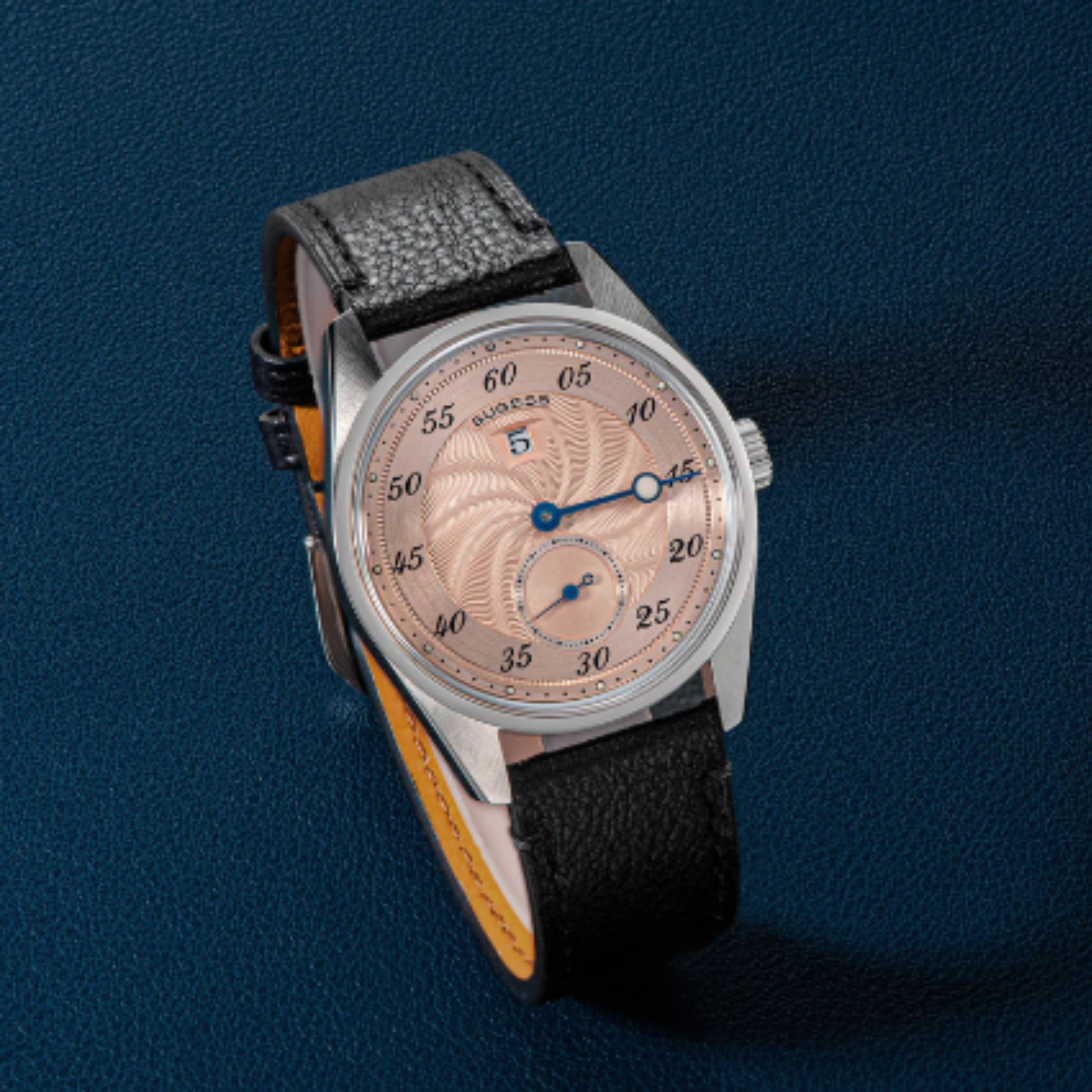 Sugess Automatic S451-1 Salmon Dial Jumping Hour One Pointer Stainless Steel