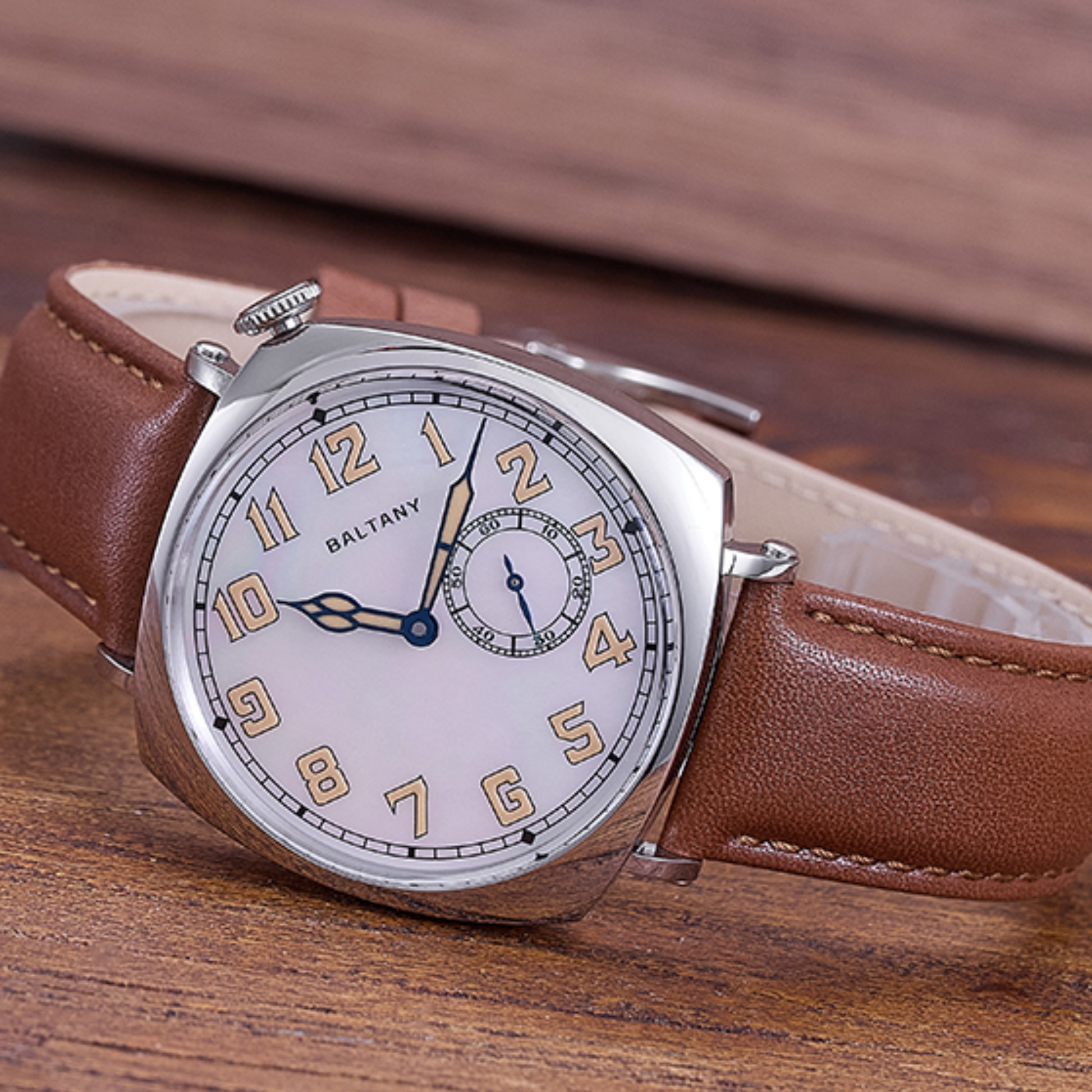 Baltany S4071A Luxury Mens with automatic Seagull ST-1701 movement