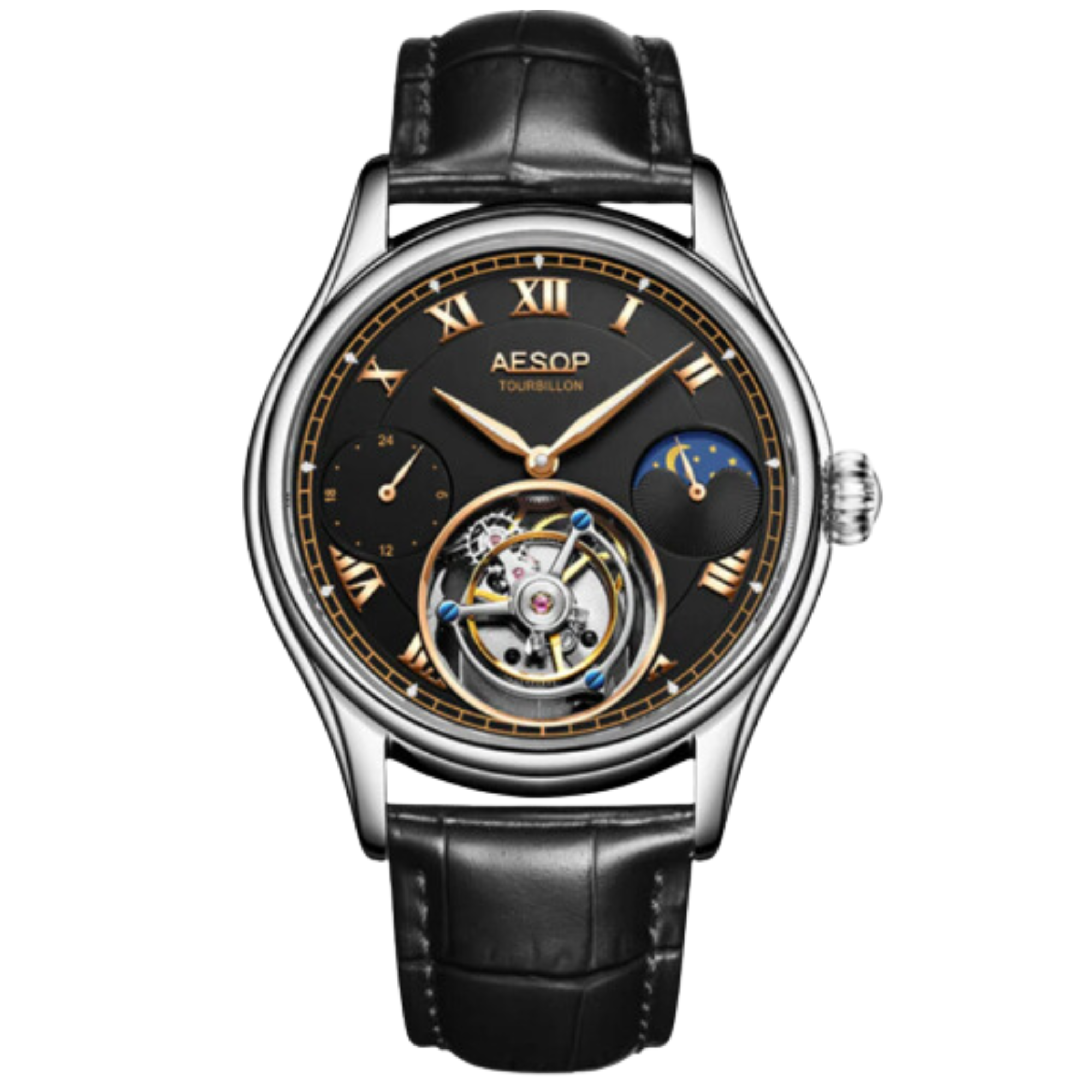 AESOP GMT Multifunction 100% Original Tourbillon 7020 watch