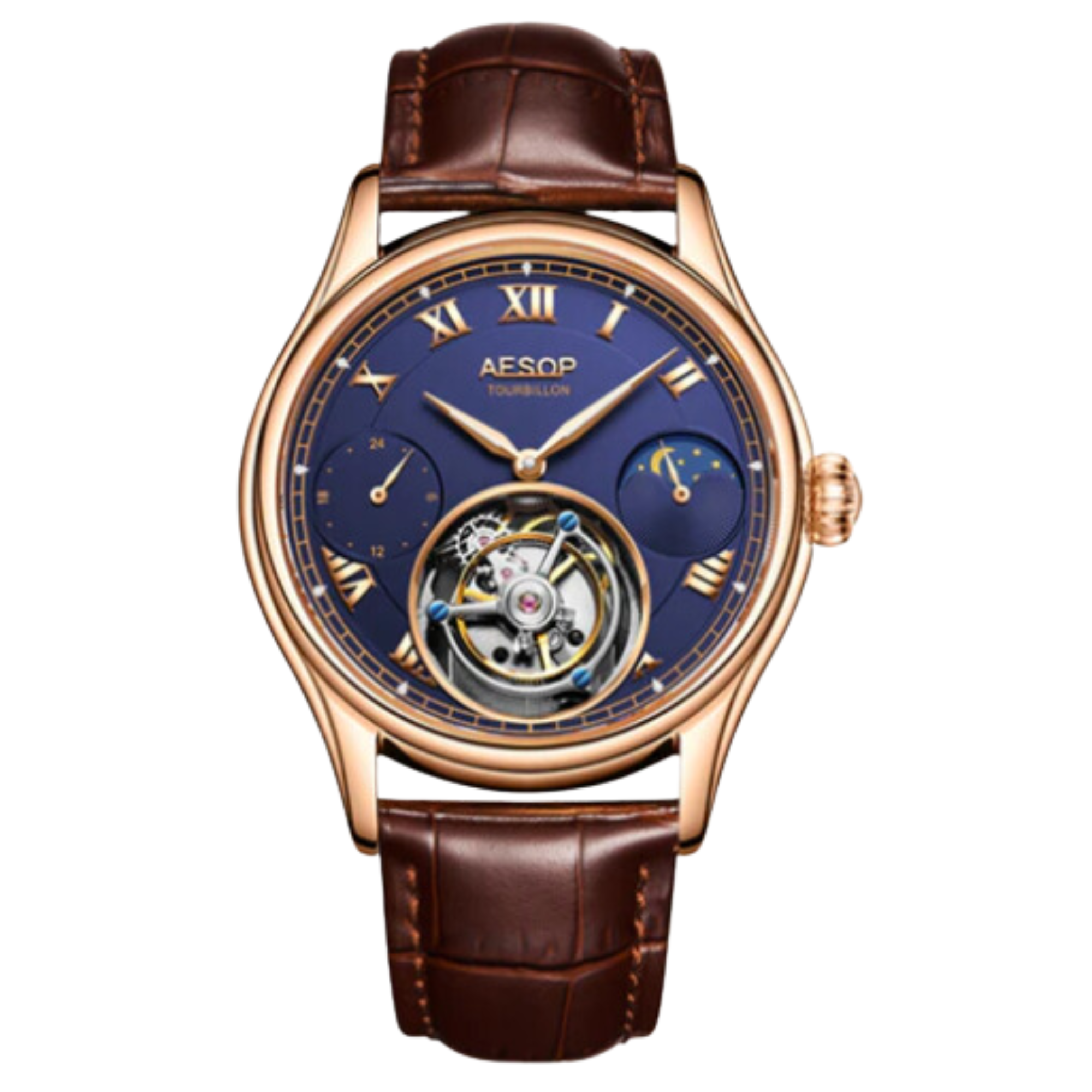 AESOP GMT Multifunction 100% Original Tourbillon 7020 watch