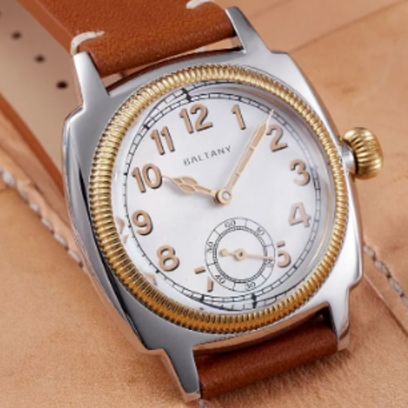 Baltany 1926 Wristatch S4036F Unisex ST1701 Move Gold Case Luminous Mother Of Pearl Dial Sapphire 100M Waterproof Bracelet Watch