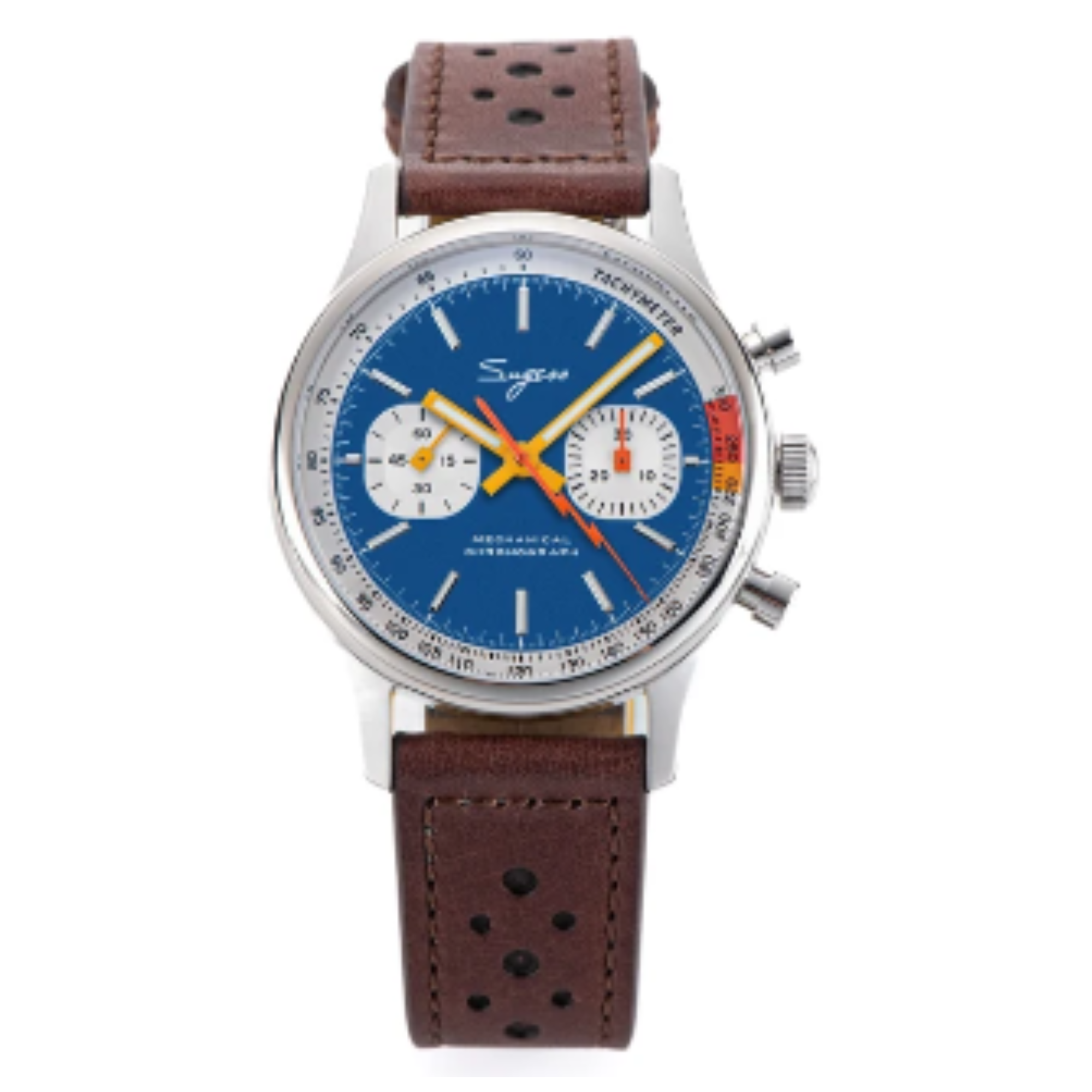 Sugess 1963 Pilot Watch Mens Chronograph Mechanical Wristwatches Original ST1901 Swanneck Movement Sapphire Crystal Racing 2022