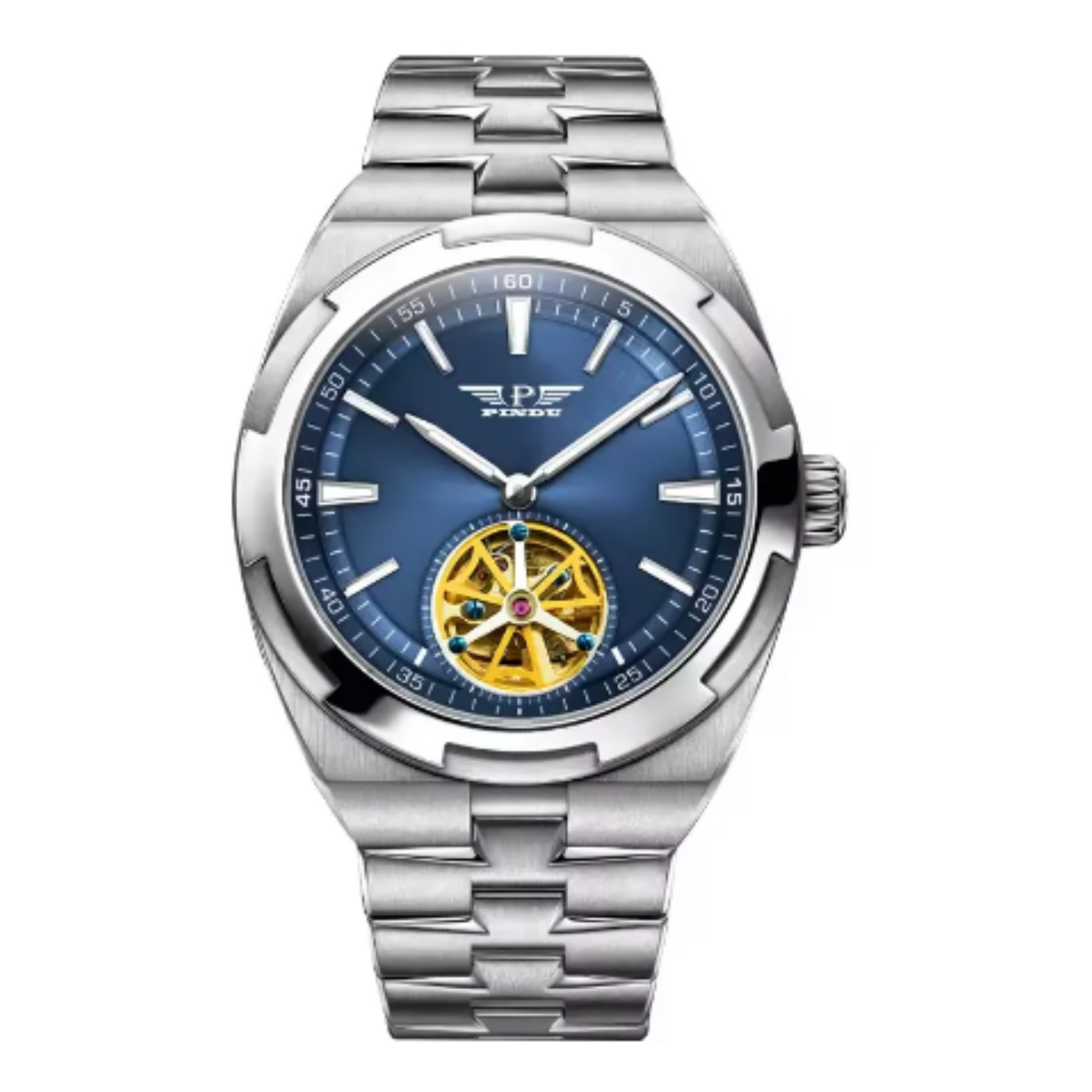 Oversea Design Luxury Classic Automatic Wristwatch Stainless watch skeleton Mechanical men Watches