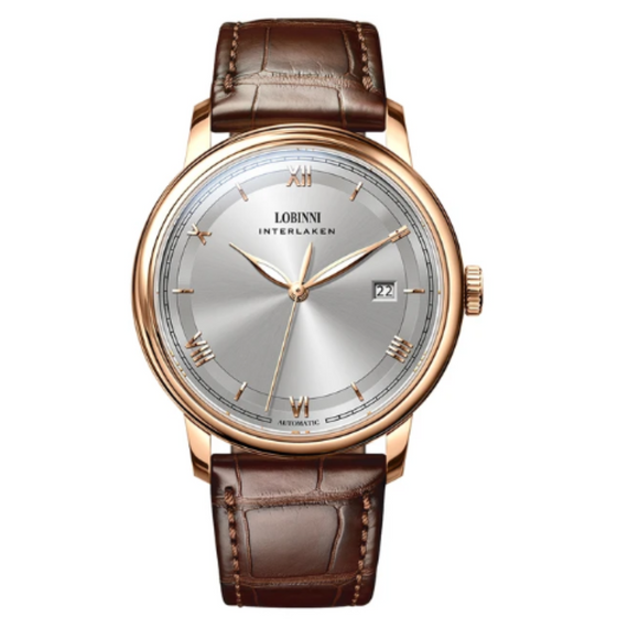 LOBINNI Brand Men Watches Automatic Stainless Steel Waterproof Watch Men Luxury Business Sport Mechanical Wristwatch - 14003