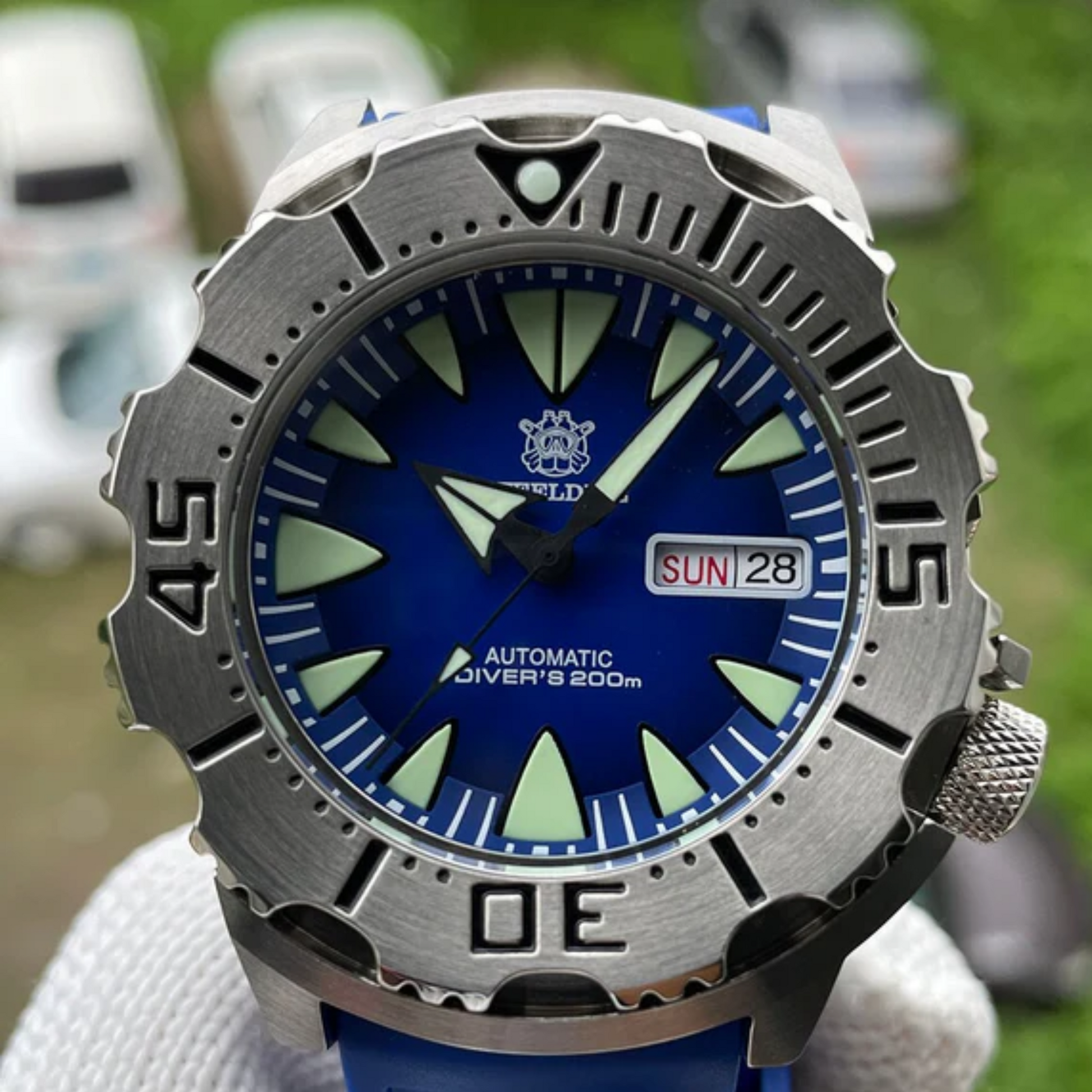 Steeldive SD1984 NH36 Automatic Monster Men Watch - Deep Blue
