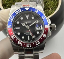 Custom Pepsi Bezel with Seiko NH-34 GMT (904L stainless steel)