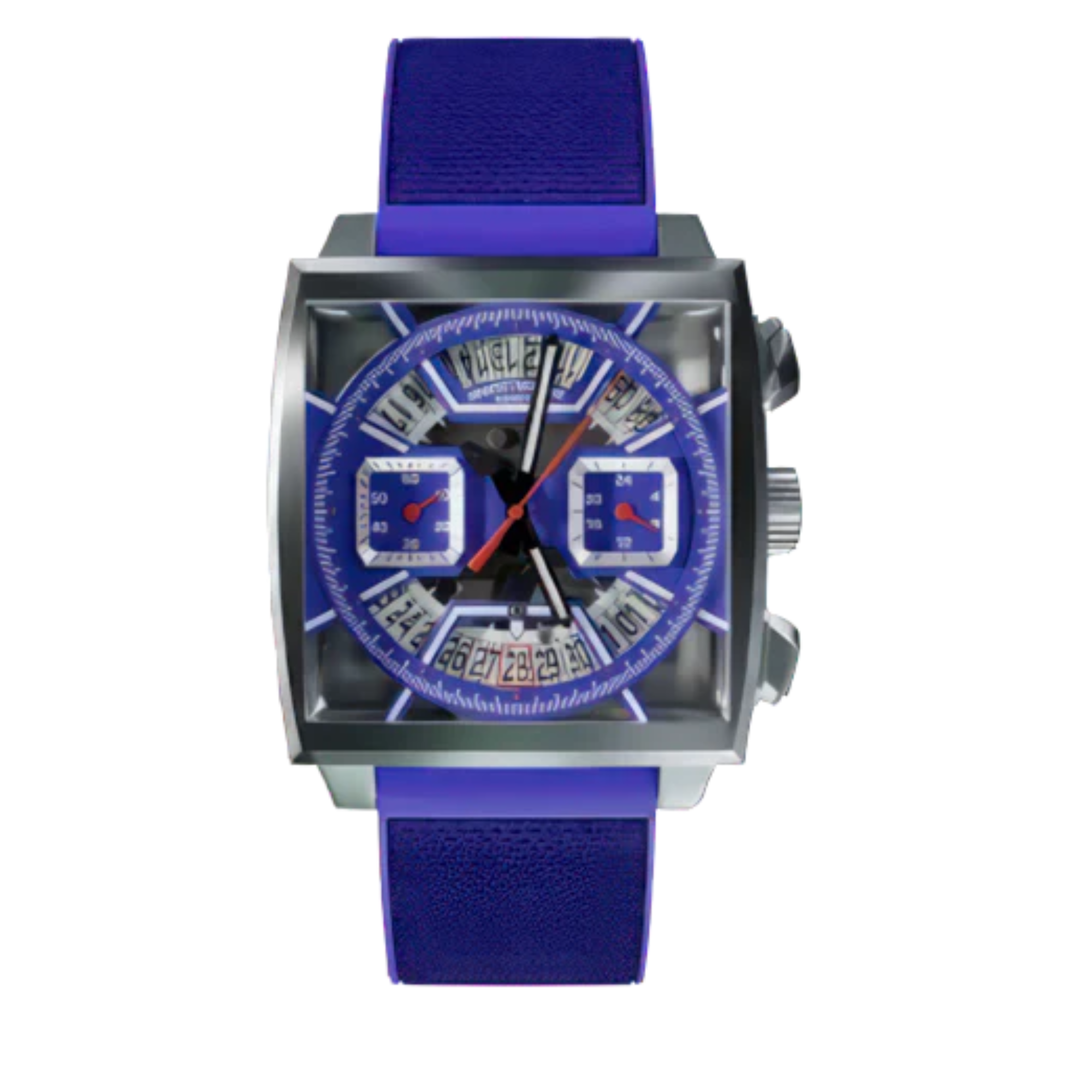 Specht&Sohne Mens Luxury Watch with Seiko VK64 Movement   - Monaco X Blue Edition