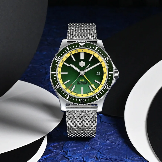 San Martin Original Design Sports Watch SN0119G - Green Dial