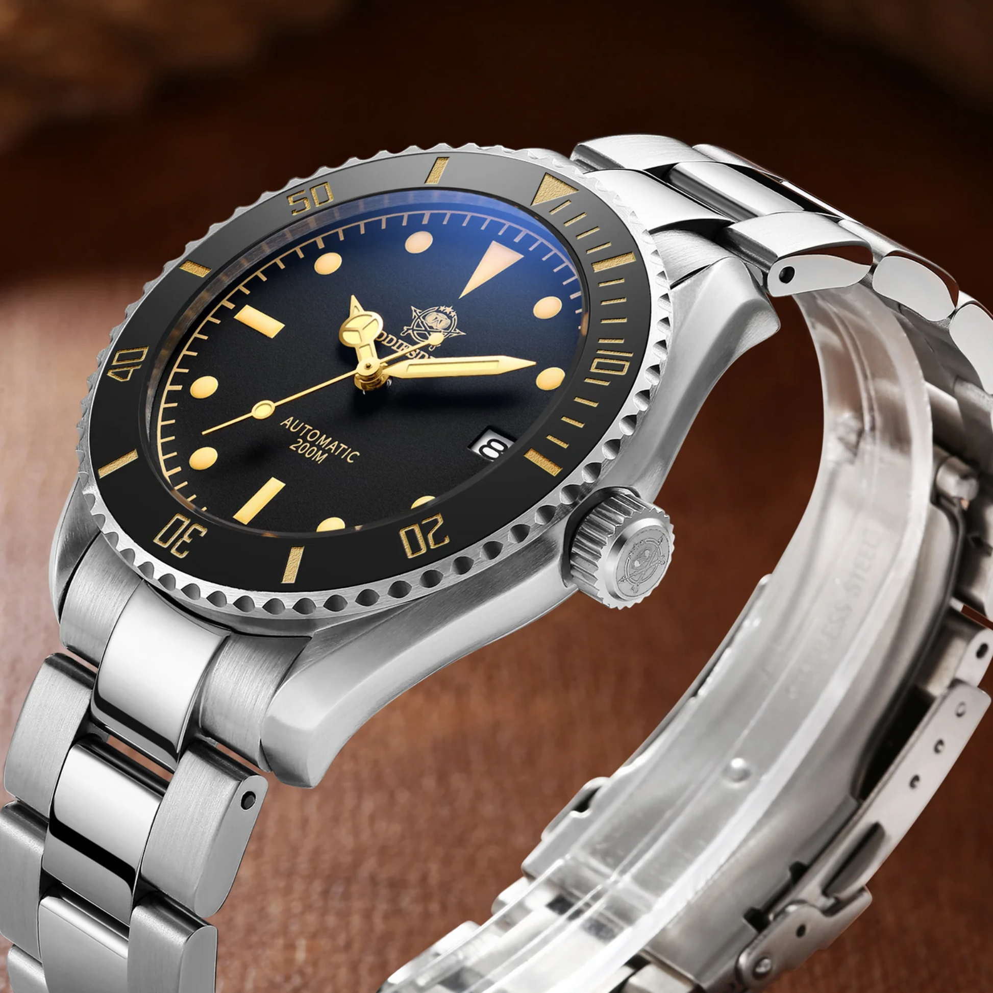 ADDIESDIVE® Scuba Leather Automatic Scuba Watch AD2101