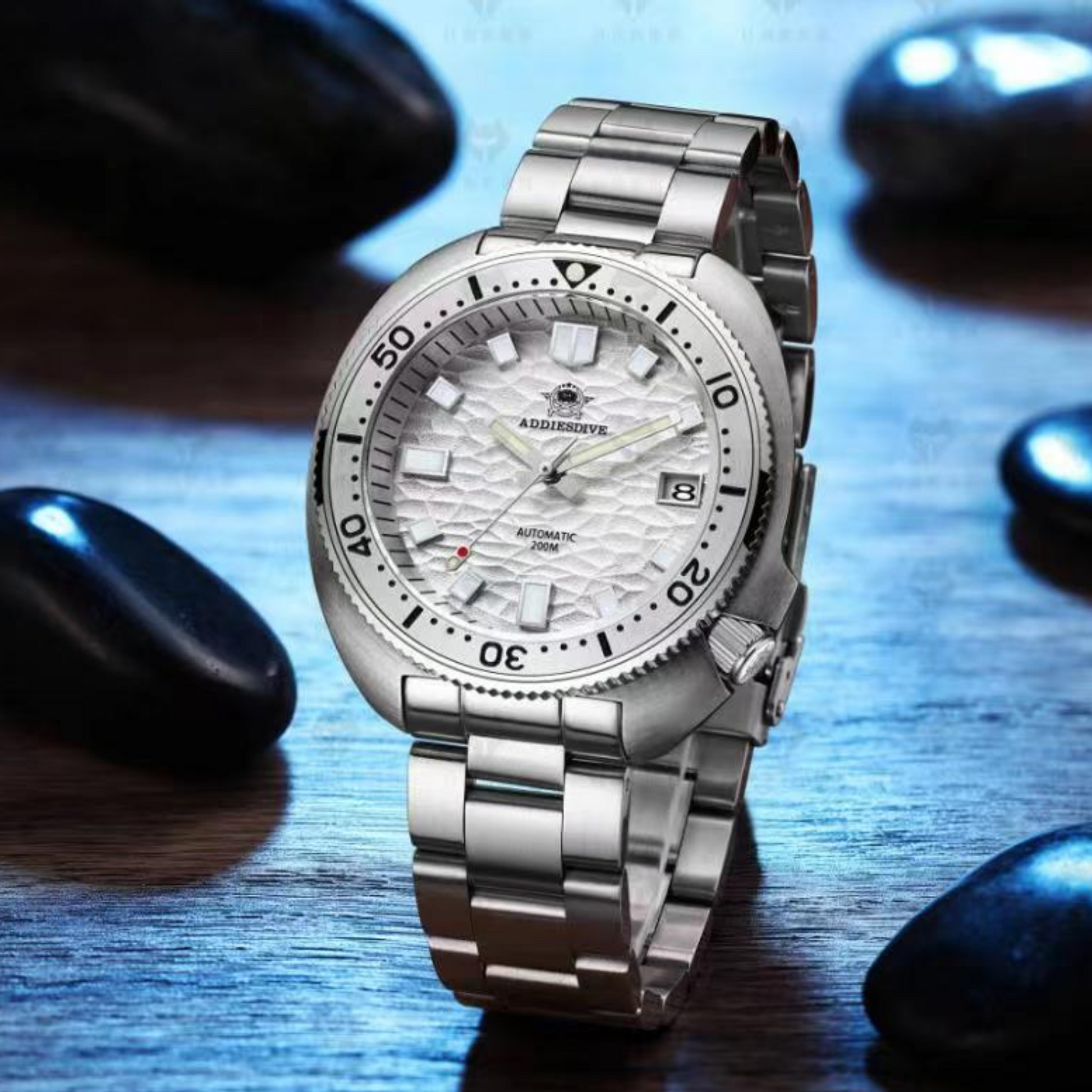 ADDIESDIVE®Turtle White Automatic Dive Watch 1970 Captain Willard Homage (AD2117)