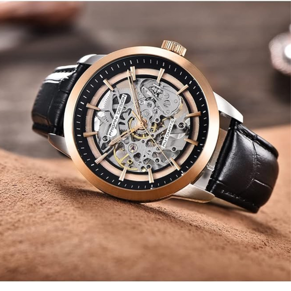 Pagani Design PD-1638 2023 Men's Automatic Skeleton Mechanical Automatic Stainless Steel Watch With Leather Strap Pointer Series 100 Meters Waterproof