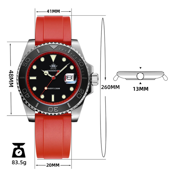 ADDIESDIVE 41mm Sports Quartz Watch Waterproof 200M (AD2040)
