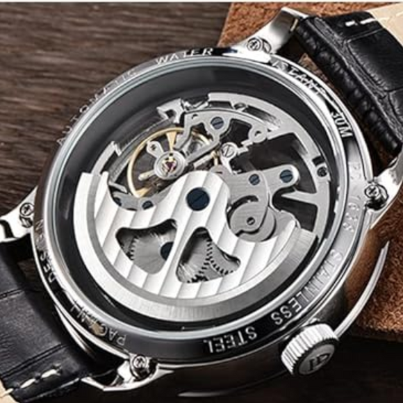 Pagani Design PD-1638 2023 Men's Automatic Skeleton Mechanical Automatic Stainless Steel Watch With Leather Strap Pointer Series 100 Meters Waterproof