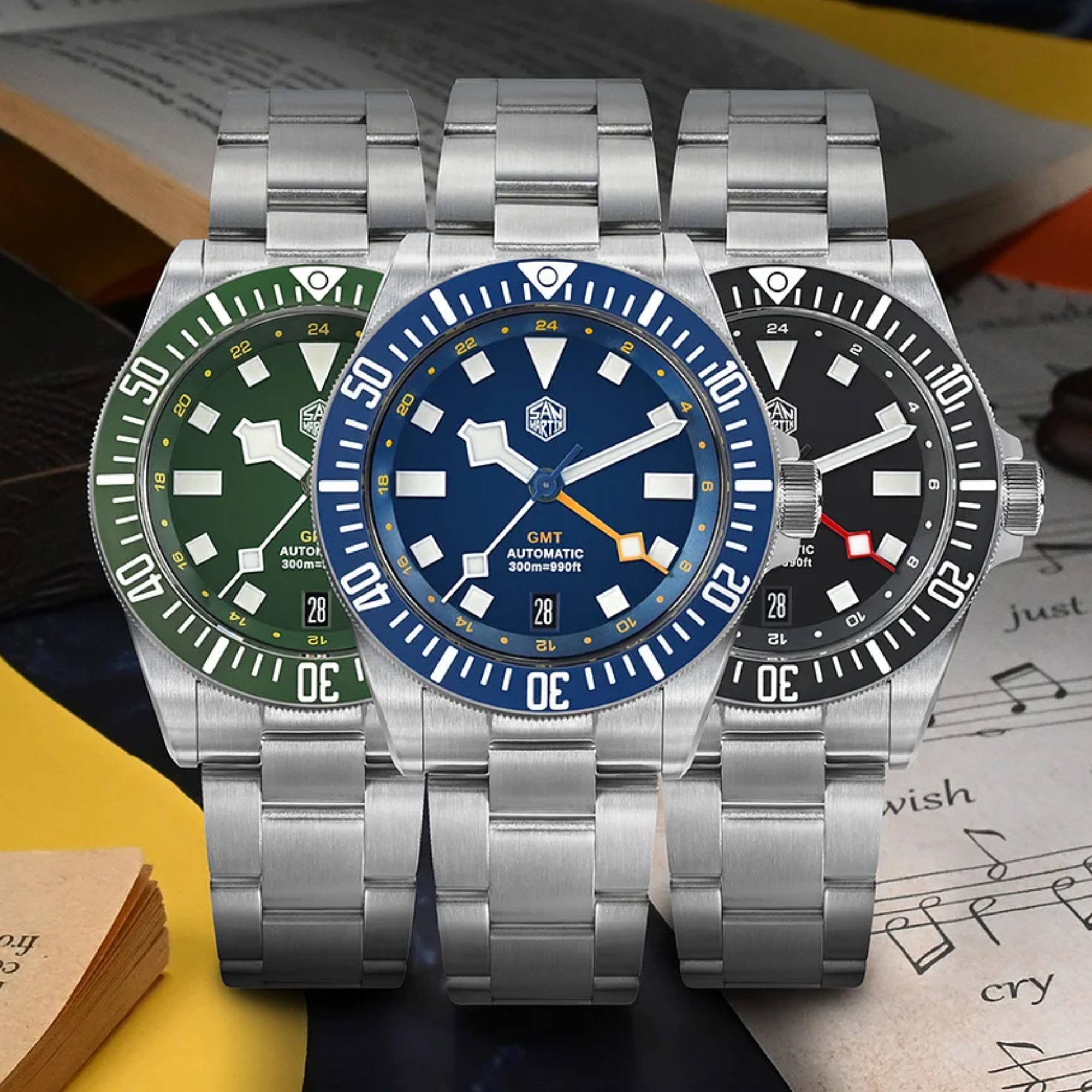 Watchdives x San Martin 39mm NH34 GMT Dive Watch SN0121B