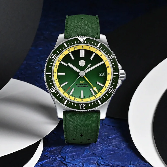 San Martin Original Design Sports Watch SN0119G - Green Dial