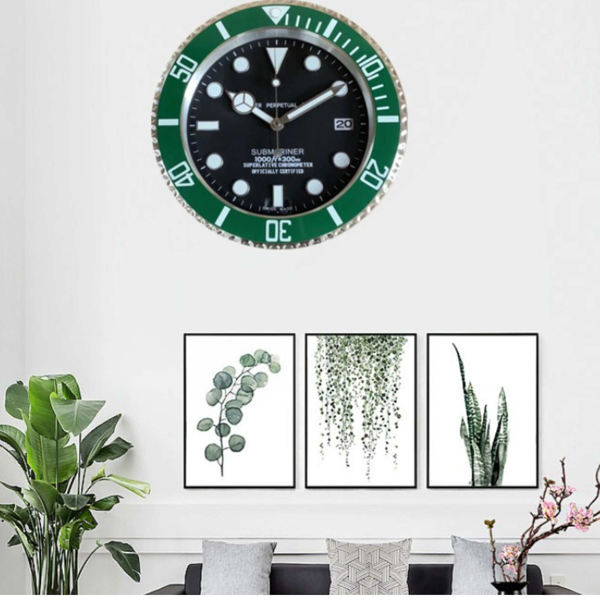 Metal Wall Clock With Timeless Swiss Design With Date Functionality| Wall Clock For Watch Enthusiasts | Perfect For Gifting