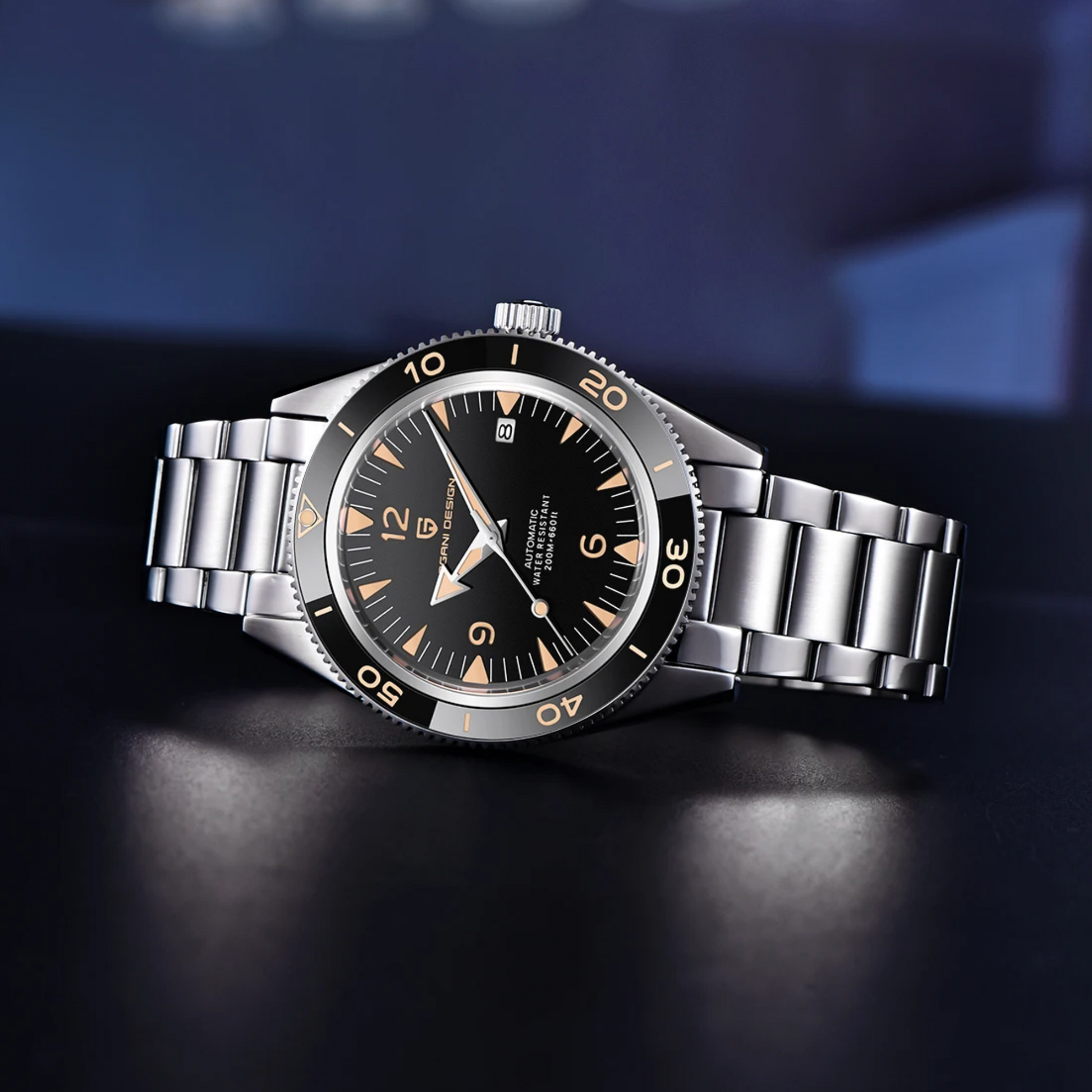 Pagani Design YS005 41MM (Japan Miyota 8215 Automatic Movement) Mechanical Watch 200M Waterproof Dive Watch Stainless Steel Bracelet Watch