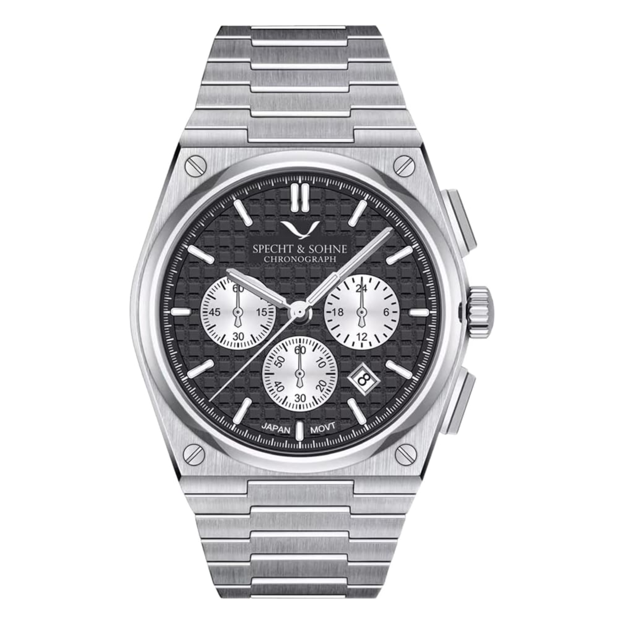 Specht&Sohne Multi-Function Chronograph with Seiko VK63 Watches Stainless Steel Wristwatch