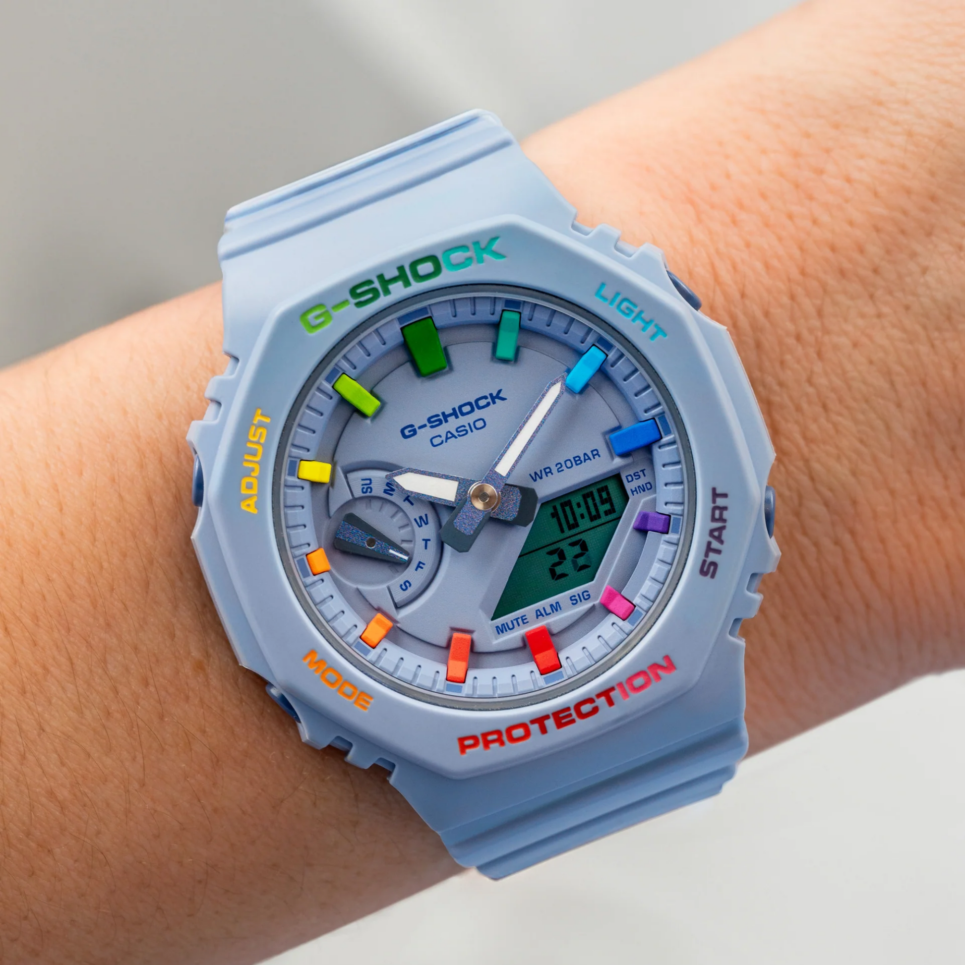 G-SHOCK CASIOAK MINI LAVENDER RAINBOW