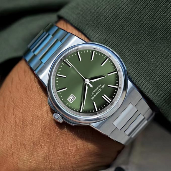 Specht & Sohne 38MM Automatic Stainless Steel Watch with Seiko NH35 movement - Green