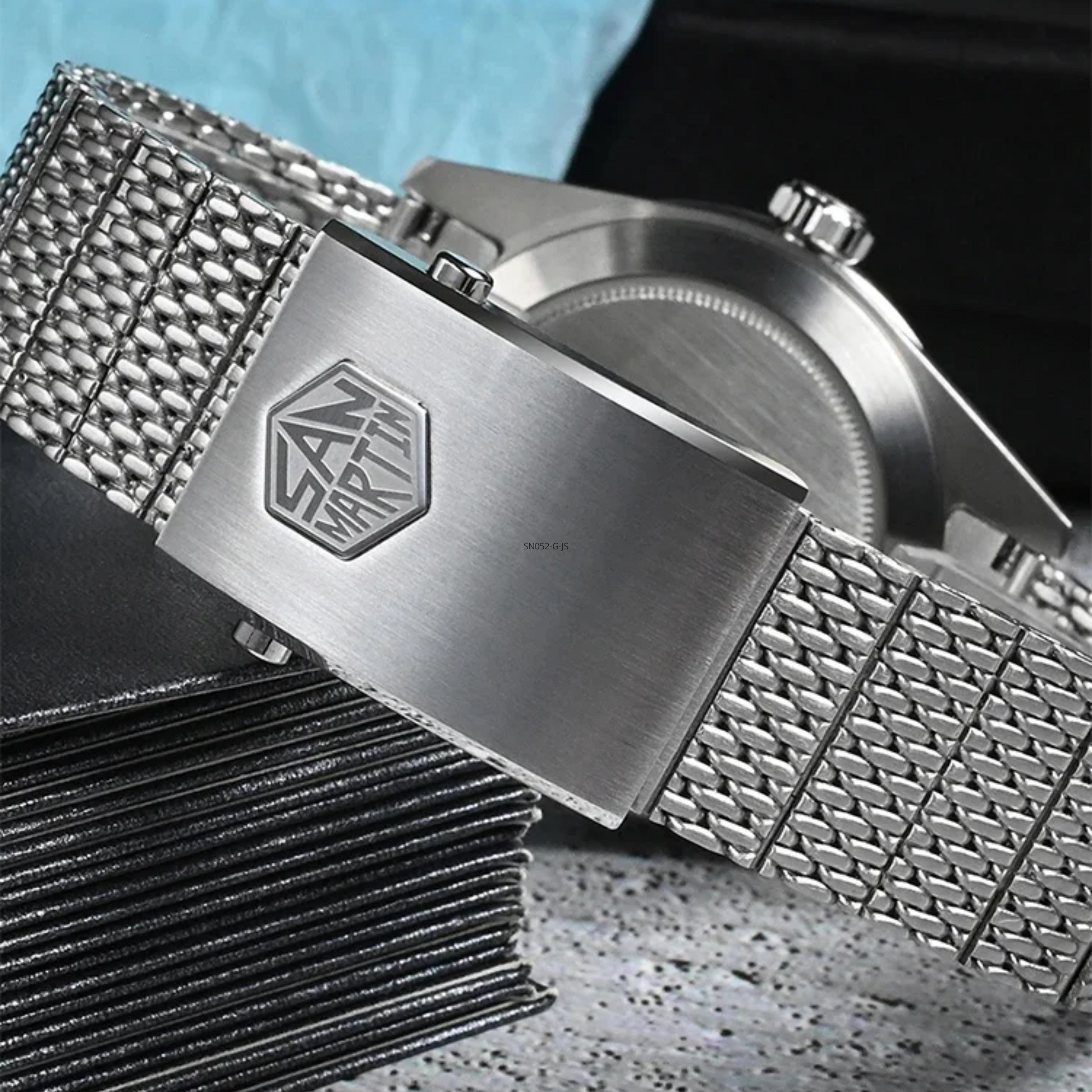 San Martin New 39mm GMT Watch Luxury NH34 SN0135 - Black
