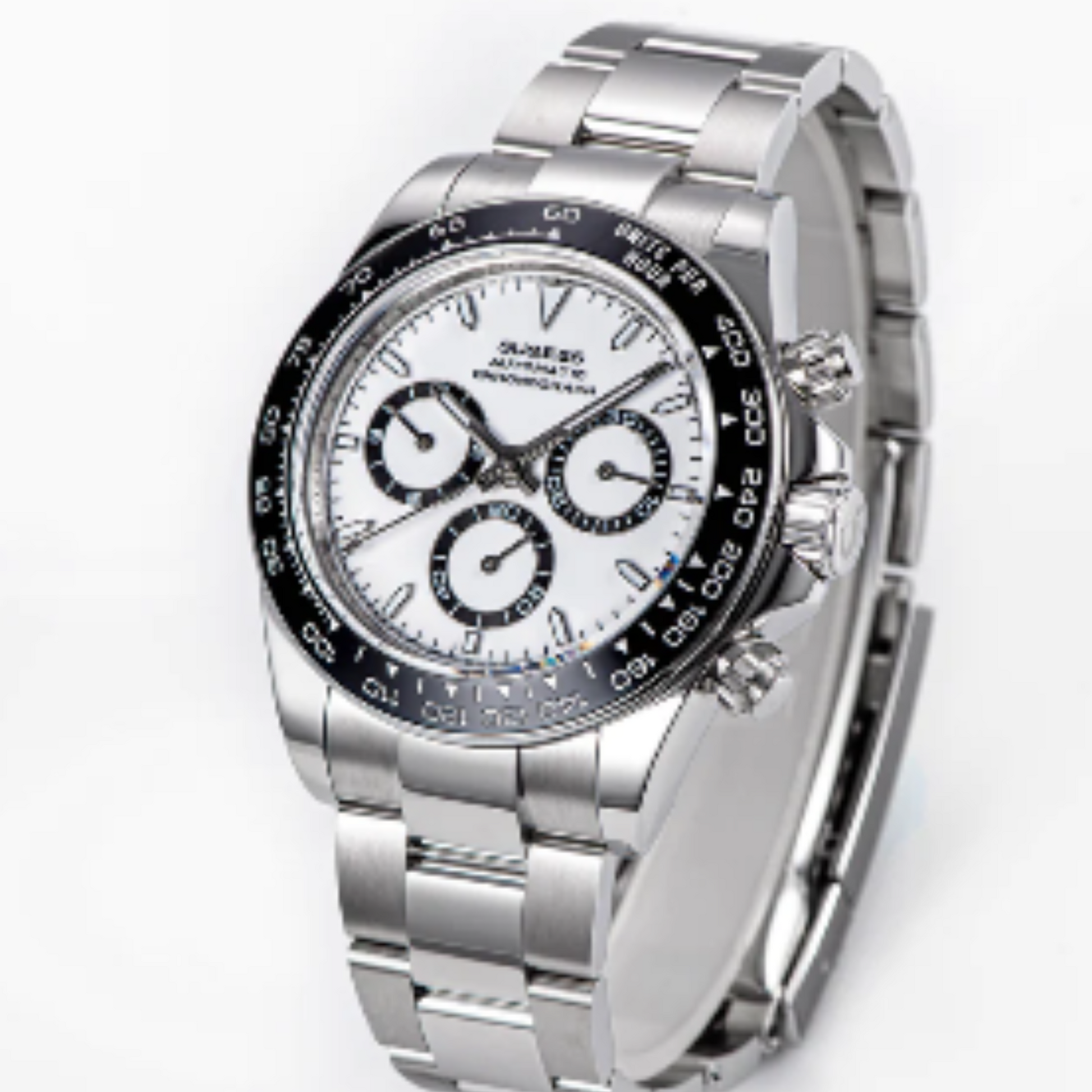 Sugess Automatic Chronograph 418-2 White Dial Ceramic Bezel Professional